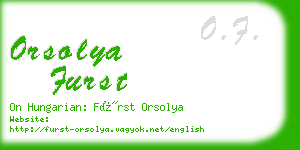 orsolya furst business card